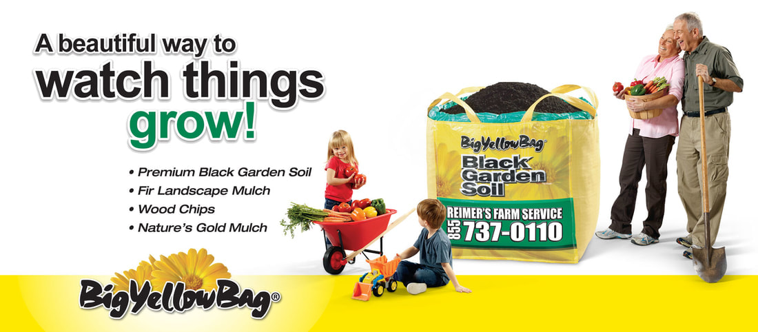 Big Yellow Bag garden soil and mulch delivered in Kelowna, Vernon, Kamloops, Okanagan